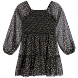 Long Sleeve Chiffon Dress - Denny's