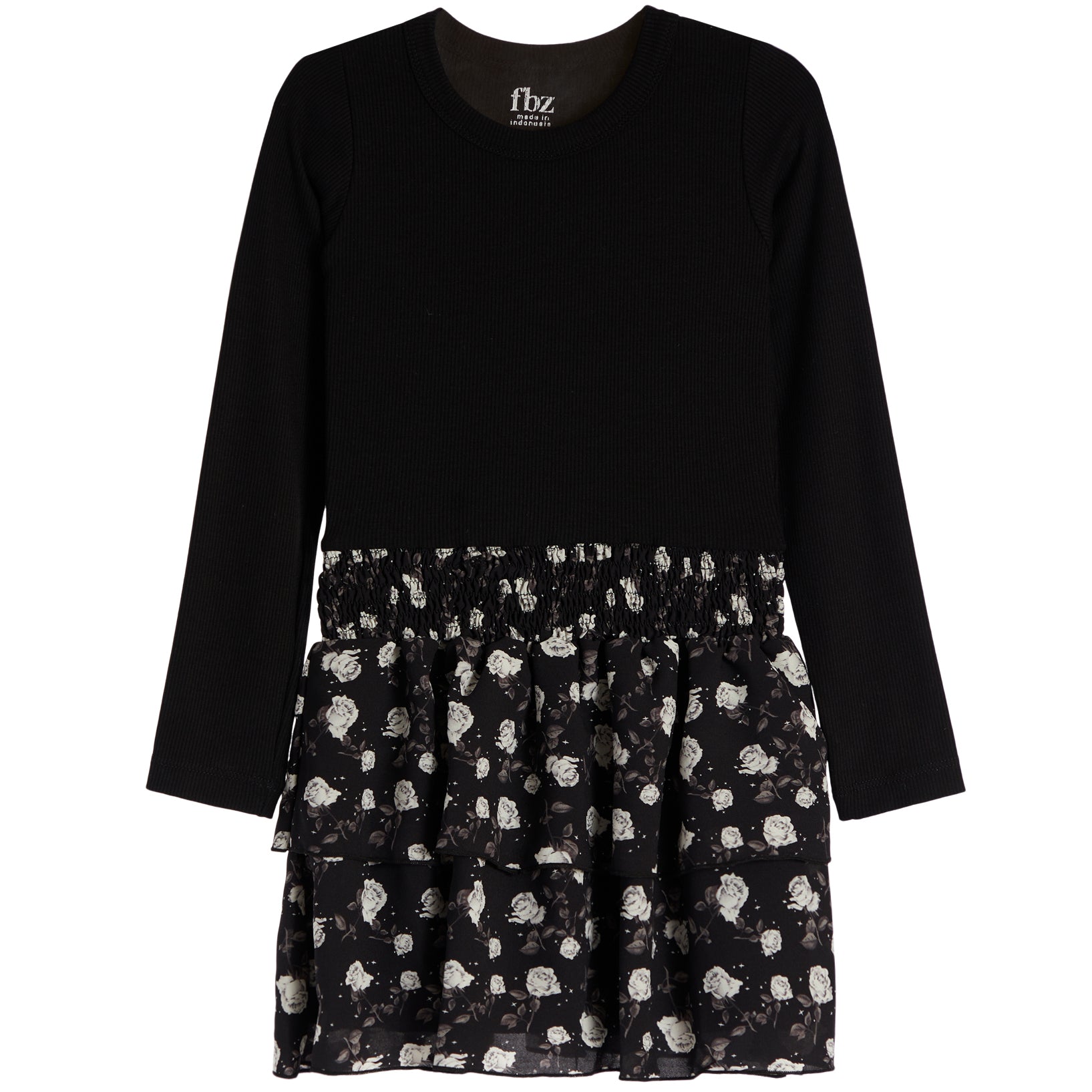 Long Sleeve Dress With Rose Bottom - Denny's
