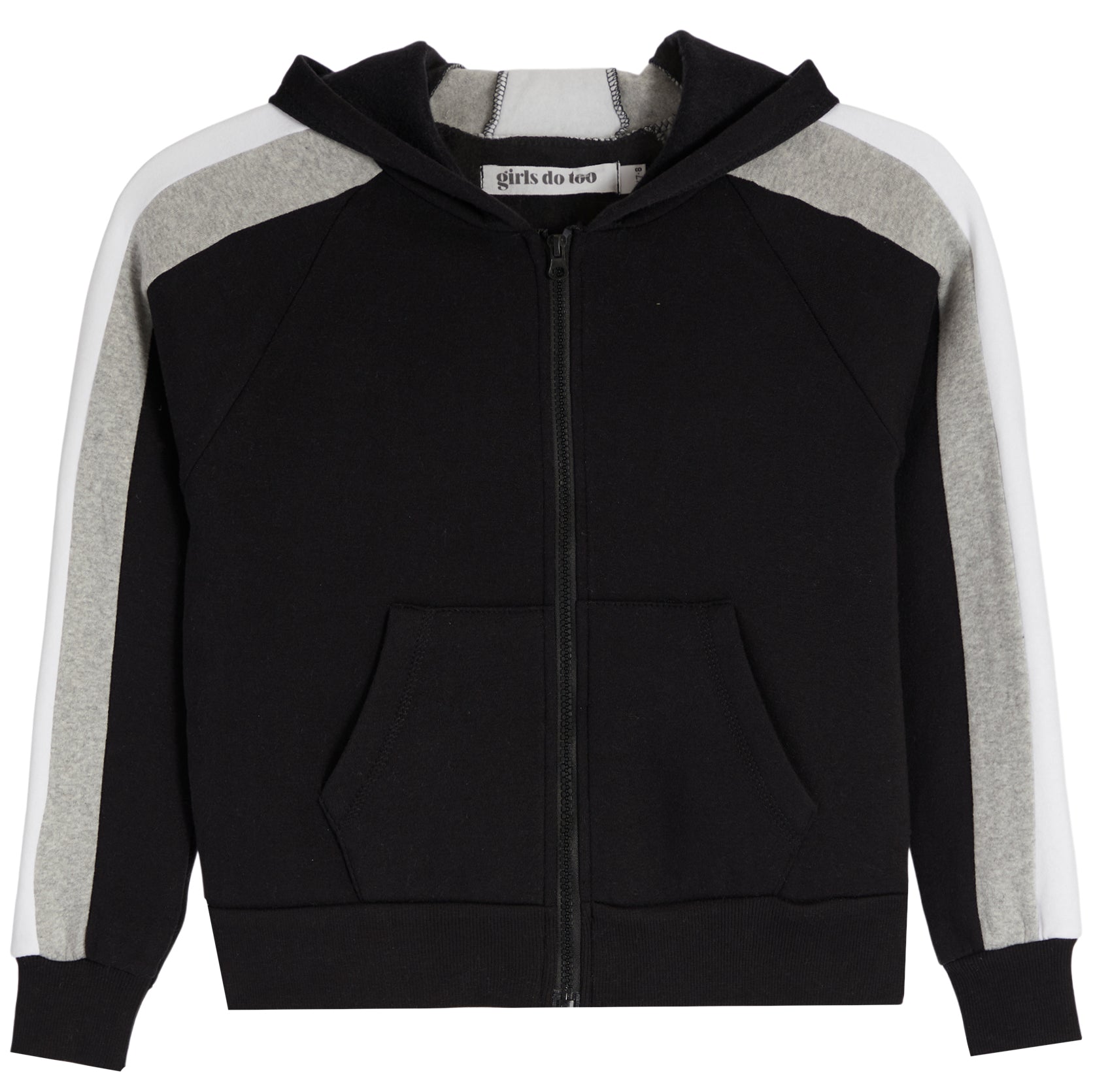 Zip Hoody With Grey Stripe - Denny's