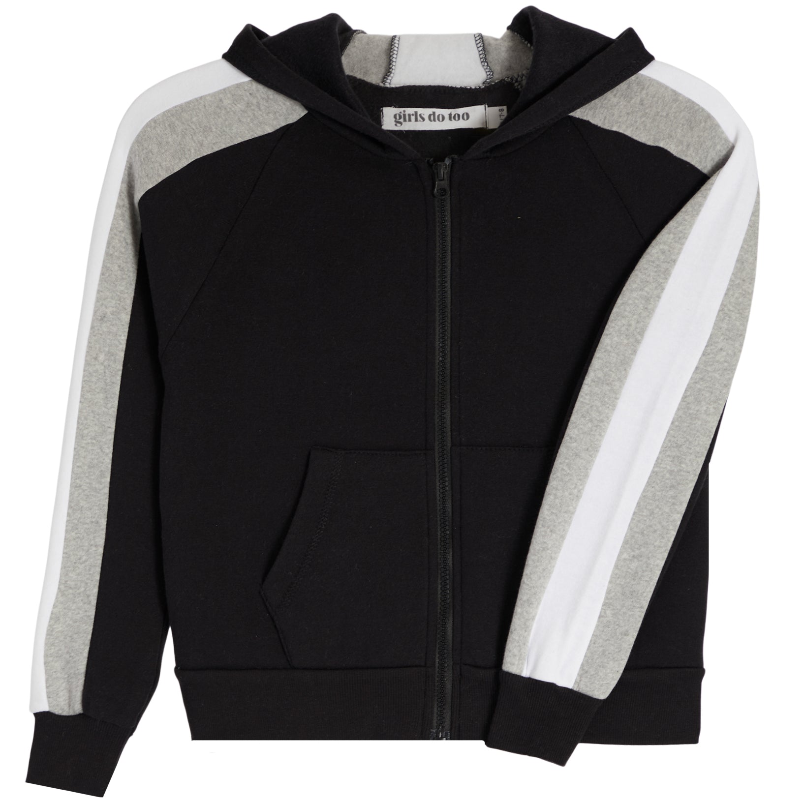 Zip Hoody With Grey Stripe - Denny's