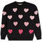 Crew Sweatshirt With Allover Ombre Hearts - Denny's