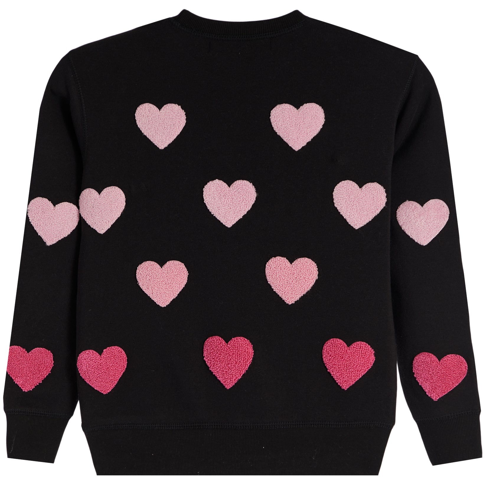 Crew Sweatshirt With Allover Ombre Hearts - Denny's