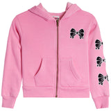 Zip Jacket With Black Chenille Bow - Denny's