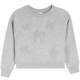 Reverse Fleece Sweatshirt With Allover Bows