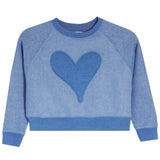 Reverse Fleece Sweatshirt With Heart