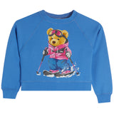 Crop Sweatshirt With Ski Bear