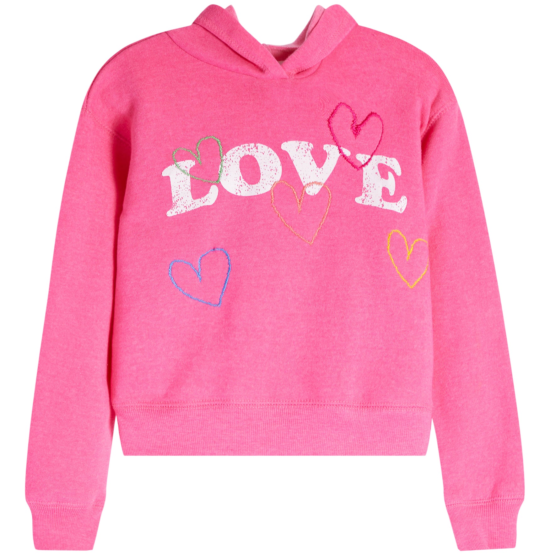 Love Embroidery Heart Hoodie - Denny's