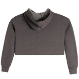 Cropped Fleece Hoodie