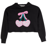 Crop Hoodie With Disco Cherry