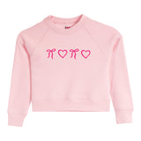 Crewneck Sweatshirt With Hearts And Bows