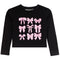 Allover Pink Bows Rib Long Sleeve Shirt - Denny's