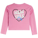 New York City Heart Rib Long Sleeve Shirt - Denny's
