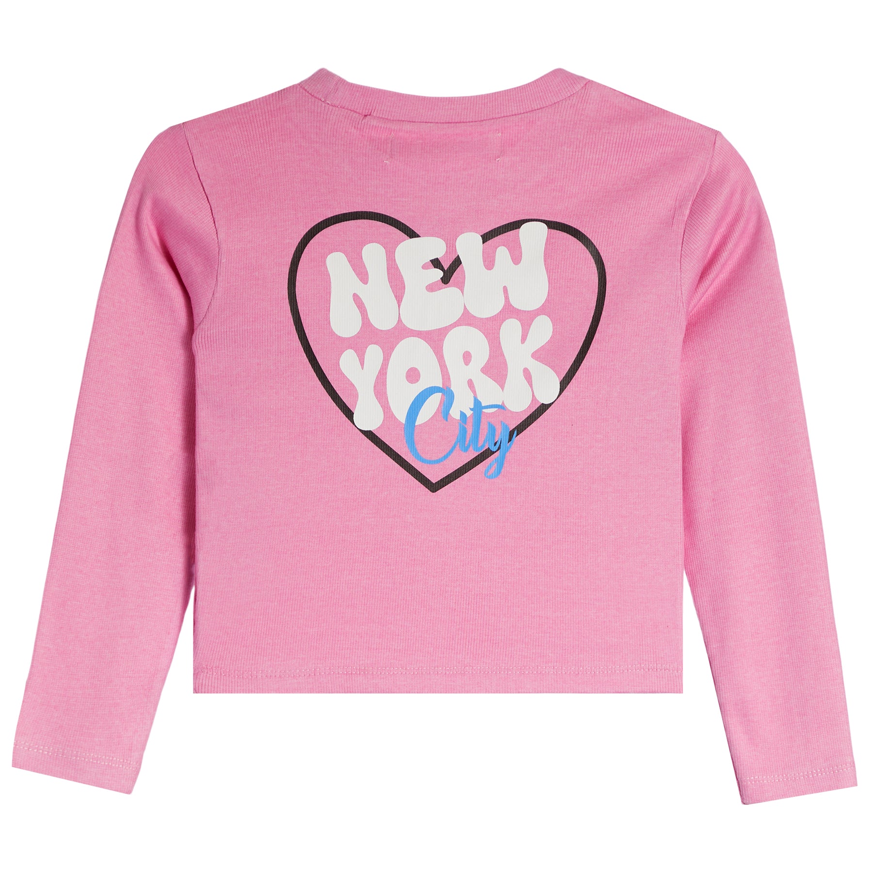 New York City Heart Rib Long Sleeve Shirt - Denny's