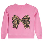 Leopard Bow Crew Sweatshirt - Denny's