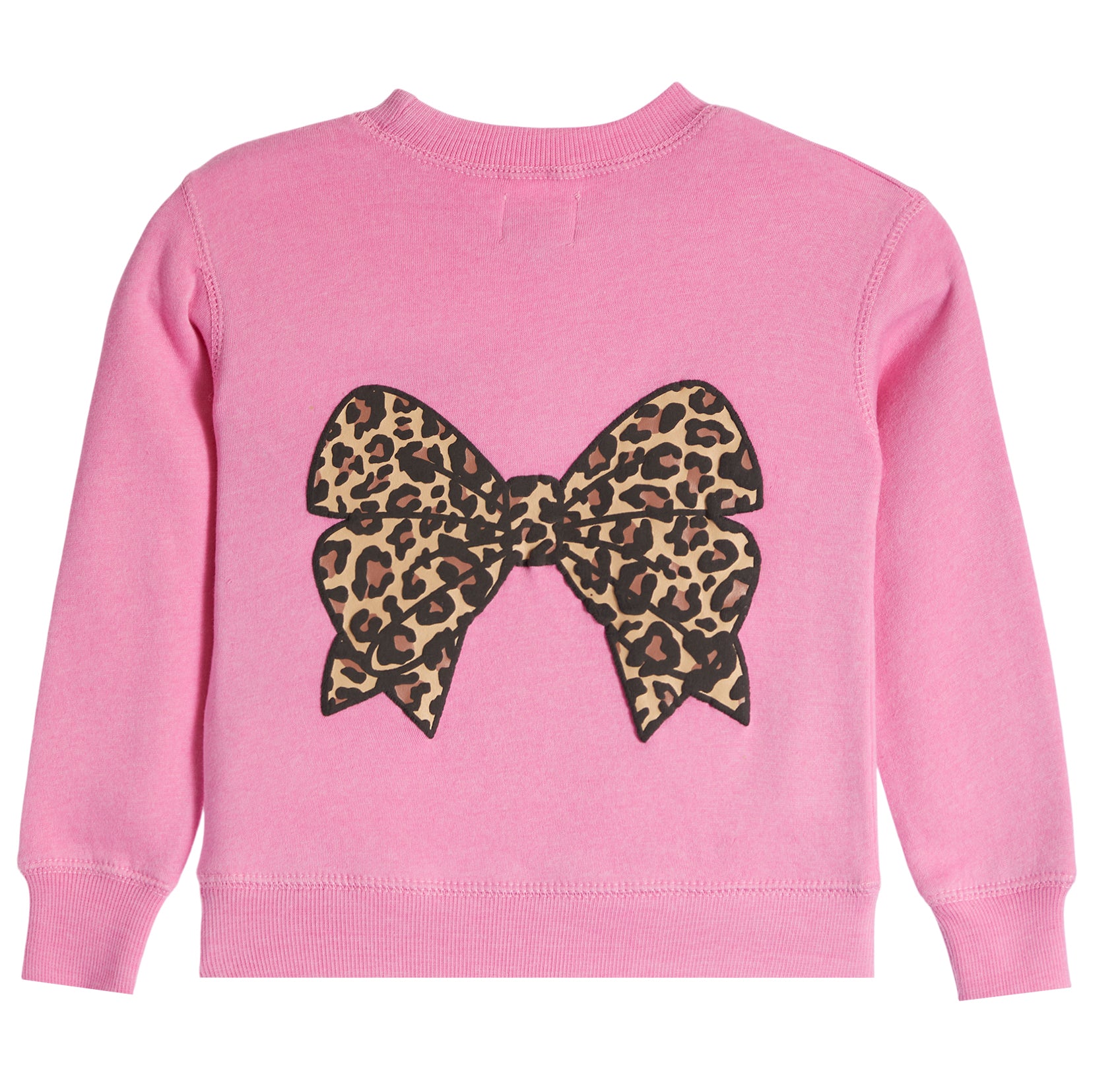 Leopard Bow Crew Sweatshirt - Denny's