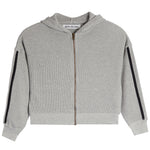 Embroidery Star Thermal Stripe Zip Hoodie - Denny's