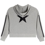 Embroidery Star Thermal Stripe Zip Hoodie - Denny's