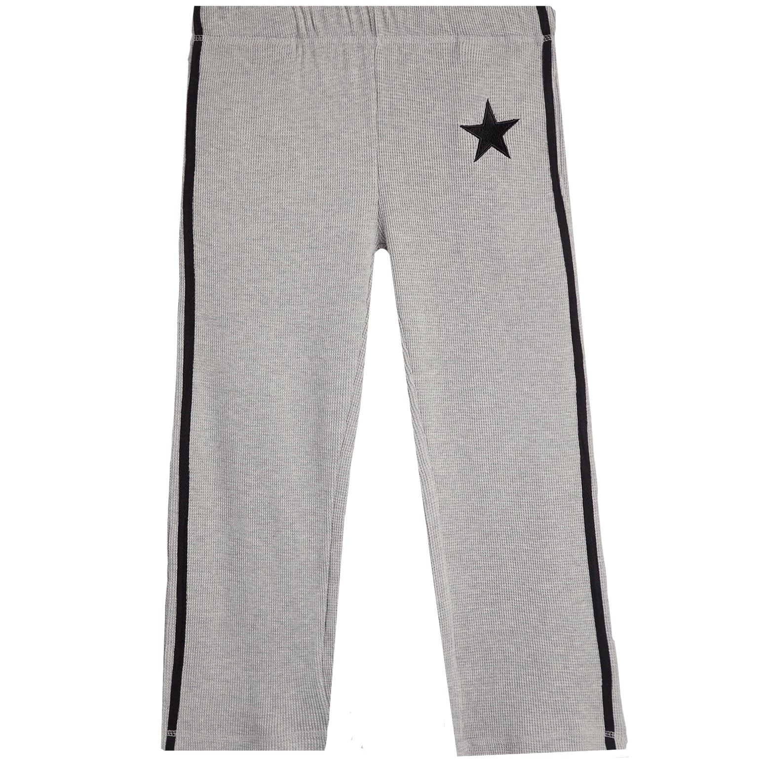 Embroidery Star Thermal Stripe Wide Leg Pant - Denny's