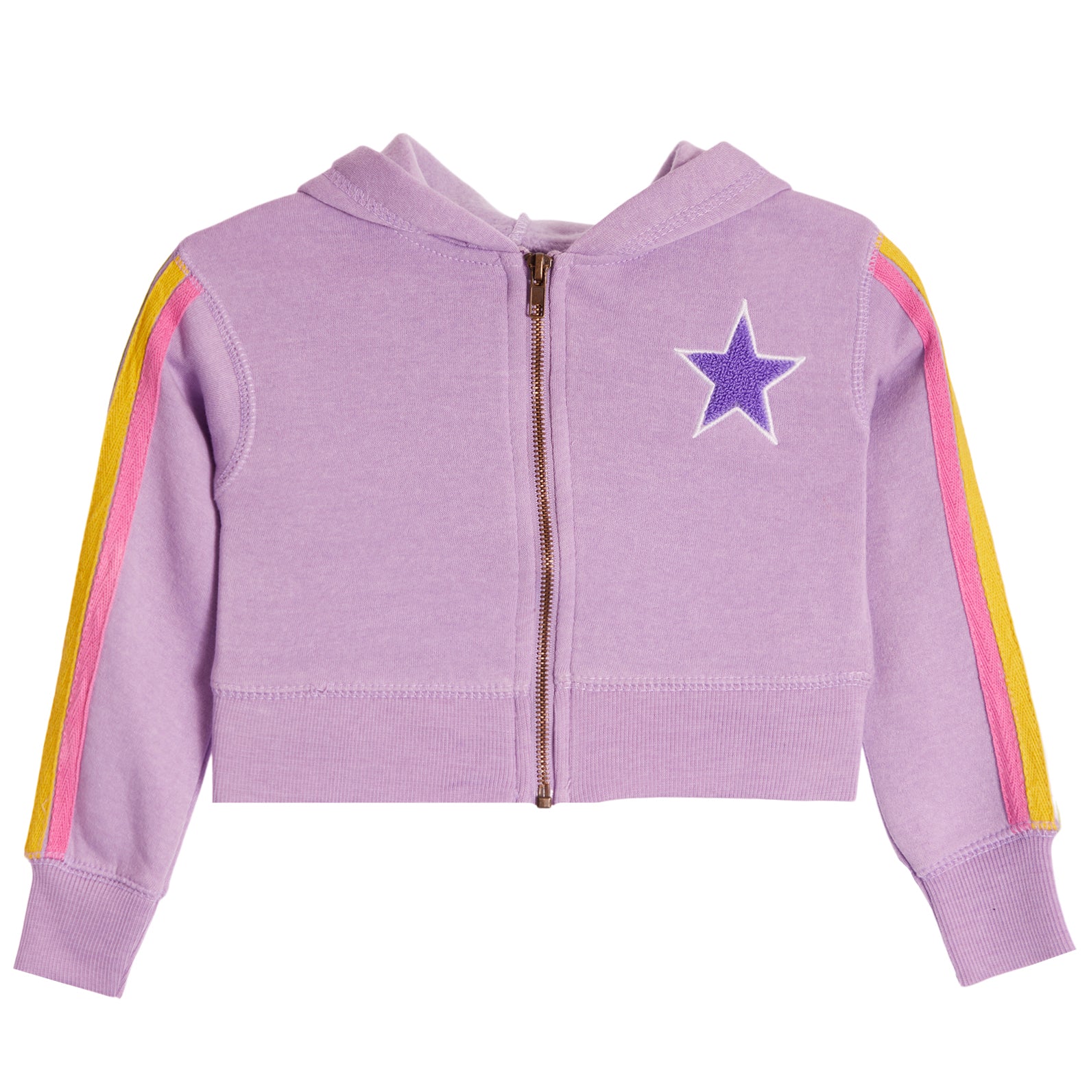 Chenille Star Retro Stripe Zip Hoodie - Denny's
