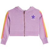 Chenille Star Retro Stripe Zip Hoodie - Denny's