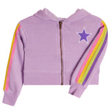Chenille Star Retro Stripe Zip Hoodie - Denny's