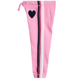 Chenille Heart Retro Stripe Jogger - Denny's