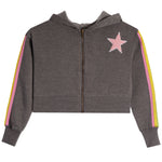 Chenille Star Retro Stripe Zip Hoodie - Denny's