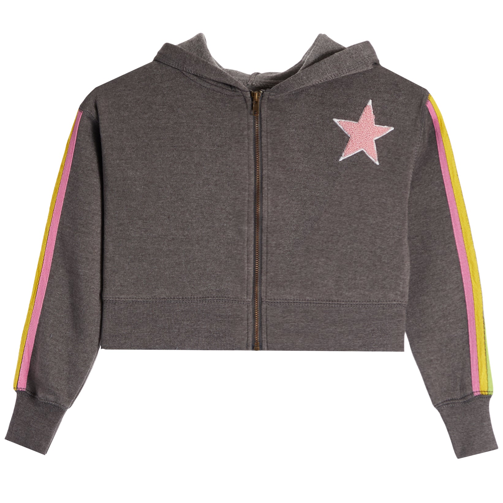 Chenille Star Retro Stripe Zip Hoodie - Denny's