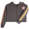 Chenille Star Retro Stripe Zip Hoodie - Denny's