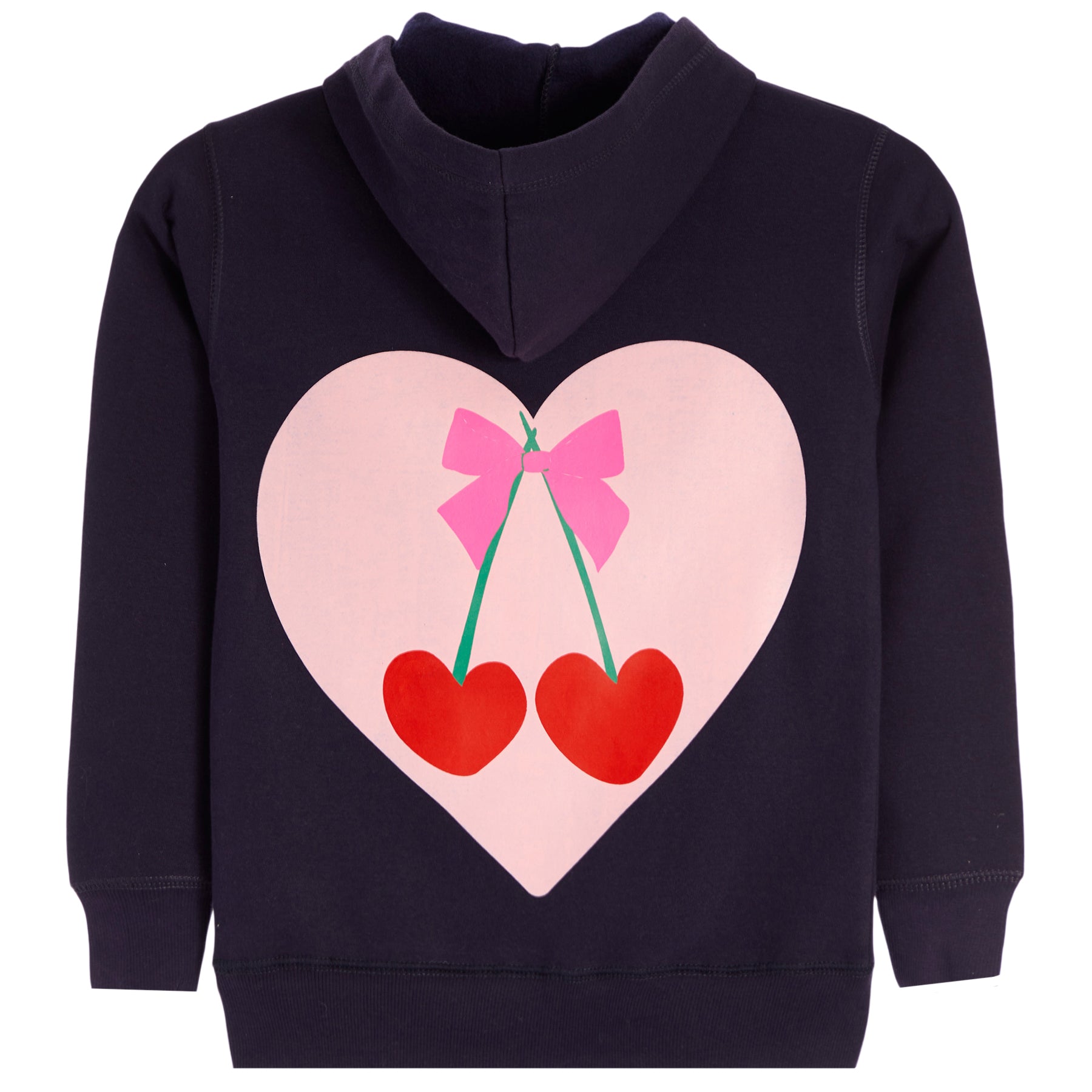 Cherry Bow Heart Fleece Hoodie | Denny's
