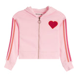 Stripe Zip Jacket With Heart