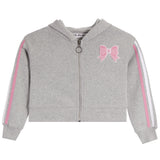 Bow Stripe Zip Hoodie