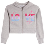 Chenille Love Zip Hoodie
