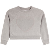 Heart Reverse Fleece Sweatshirt