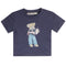 Navy Short Sleeve Rib Tee w Bear