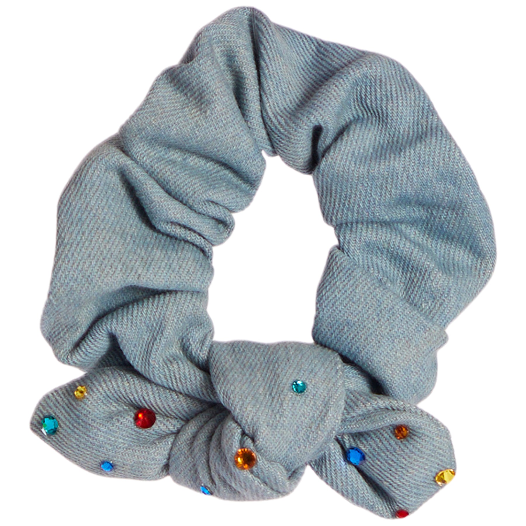 Rhinestone Denim Scrunchie - Denny's