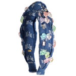 Bow Charms Denim Knot Headband - Denny's