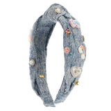 Denim Unicorn Charm Knot Headband - Denny's
