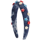 Denim Red White & Blue Star Headband