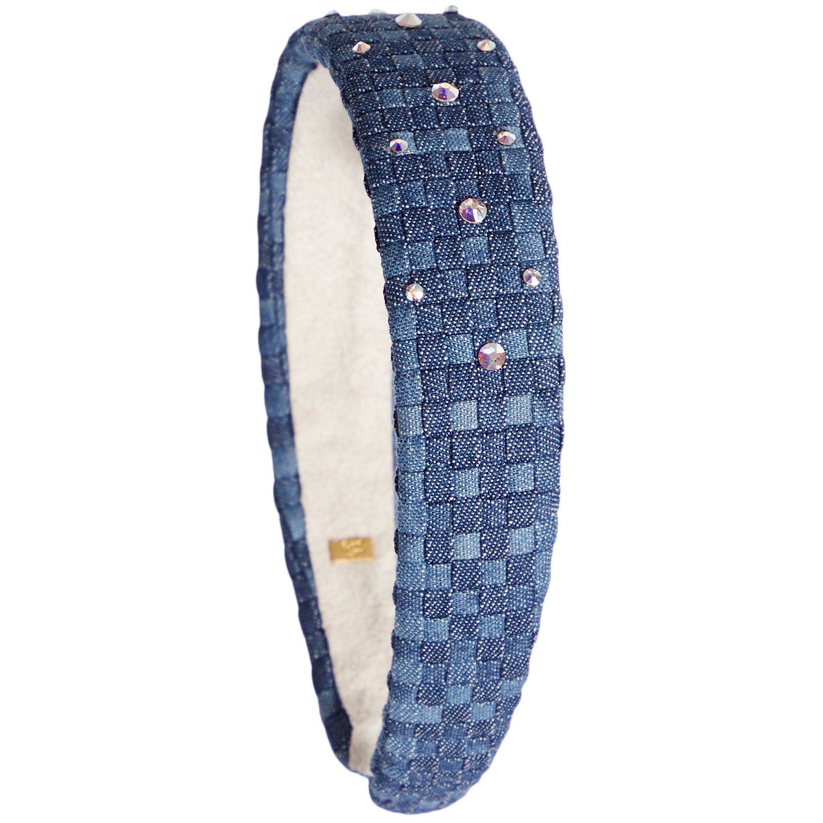 Denim Weave Headband with Stones - Denny's