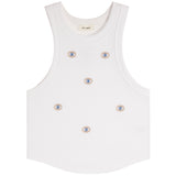 All Over Evil Eye Embroidered Tank Top - Denny's