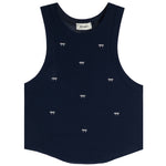 All Over Ribbon Embroidery Tank Top - Denny's