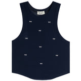 All Over Ribbon Embroidery Tank Top - Denny's