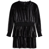 Long Sleeve Metallic Dress - Denny's