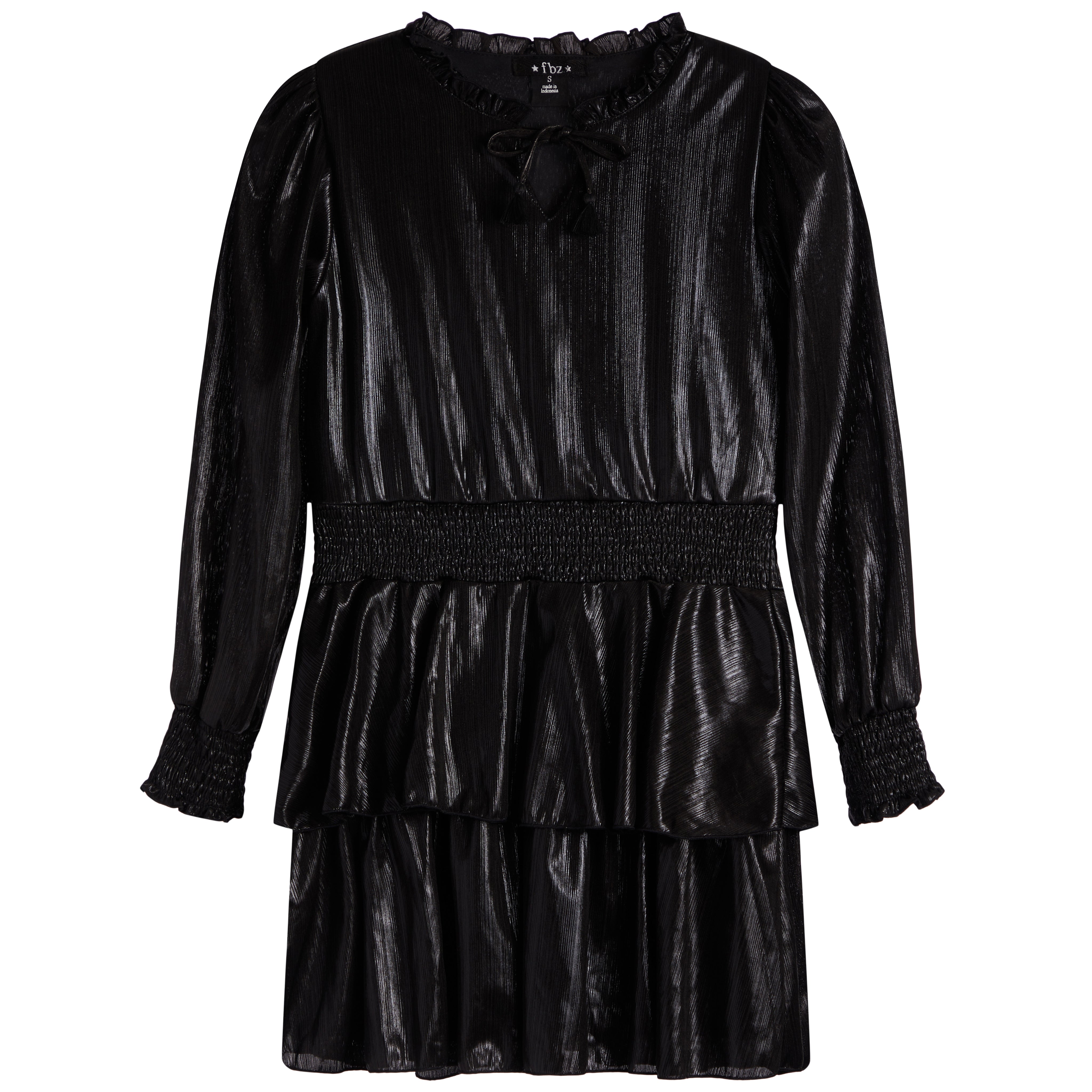 Long Sleeve Metallic Dress - Denny's