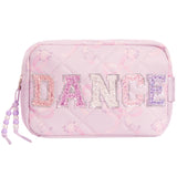 Dance Quilted Cosmetic Pouch