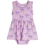 Lilac Bows Onesie Dress - Denny's