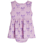 Lilac Bows Onesie Dress - Denny's
