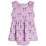 Lilac Bows Onesie Dress - Denny's