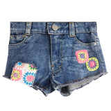 Crochet Patches Denim Short - Denny's